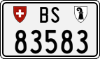 License plate of Switzerland, Cars