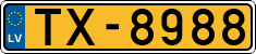 License plate of Latvia, Taxi