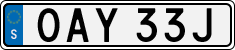 License plate of Sweden, Regular plates