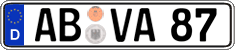 German license plate, Regular plates