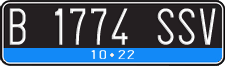 License plate of Indonesia, Regular plates