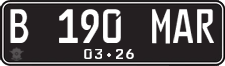 License plate of Indonesia, Regular plates