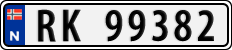 License plate of Norway, Cars