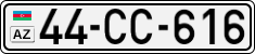 License plate of Azerbaijan, Cars