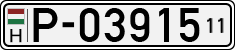 license plates of Hungary, Temporary (1990)