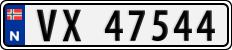 License plate of Norway, Cars