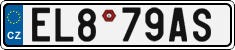 License plate of the Czech Republic, Electric vehicles