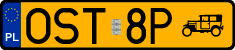 License plates of Poland, Oldtimers