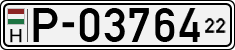 license plates of Hungary, Temporary (1990)