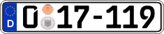 German license plate, Diplomatic