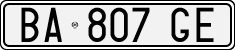 License plate of Italy, Cars (1994 year series)