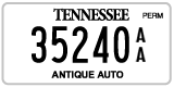 Tennessee, Antique (AA 12345)