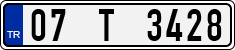 License plate of Turkey, Regular plates