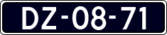 License plate of the Netherlands, Imported oldtimers (cars)