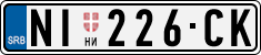 License plate of Serbia, Cars