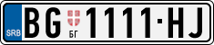 License plate of Serbia, Cars