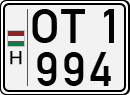 license plates of Hungary, Oldtimers (1990)