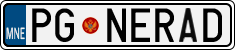 License plate of Montenegro, Vanity Plates