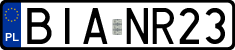 License plates of Poland, Regular car plates