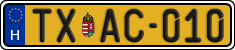 license plates of Hungary, Taxi (2022)