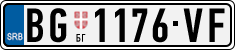 License plate of Serbia, Cars