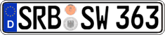 German license plate, Regular plates