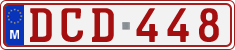 License plate of Malta, Regular plates (ABC 123)
