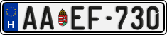 license plates of Hungary, Regular plates (2022)