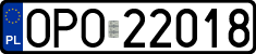 License plates of Poland, Regular car plates