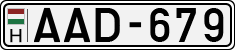 license plates of Hungary, Cars (1990)