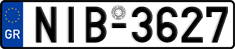 License plate of Greece, Cars