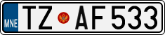 License plate of Montenegro, Cars