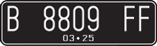 License plate of Indonesia, Regular plates