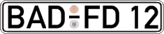 German license plate, Regular plates