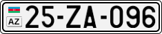 License plate of Azerbaijan, Cars
