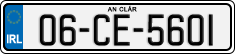 License plate of Ireland, Regular plates