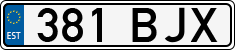 License plate of Estonia, Regular car plates