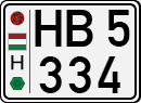 license plates of Hungary, Army (1990)