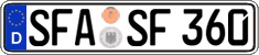 German license plate, Regular plates