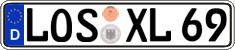 German license plate, Regular plates