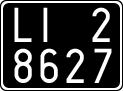 License plate of Italy, Cars (1927 year series)