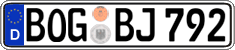 German license plate, Regular plates
