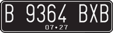 License plate of Indonesia, Regular plates