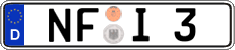 German license plate, Regular plates