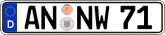 German license plate, Regular plates