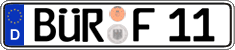 German license plate, Regular plates