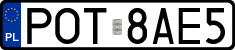 License plates of Poland, Regular car plates