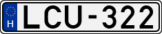 license plates of Hungary, Cars (1990)