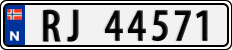 License plate of Norway, Cars