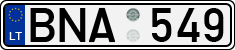 License plate of Lithuania, Cars